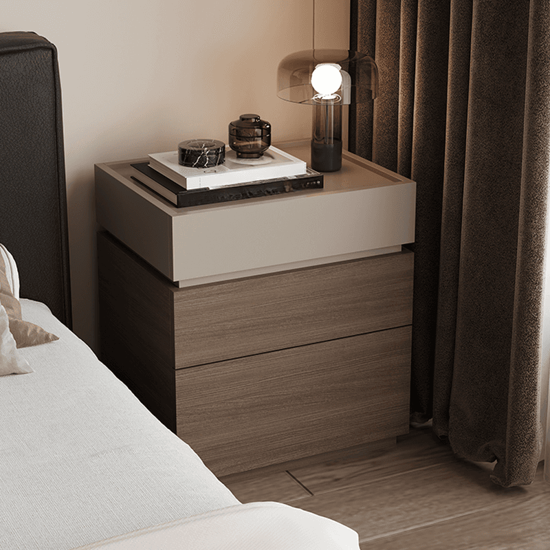 Modish Nightstand With Drawer Organization Featuring 3 Drawers and Laminate Countertop - image 7
