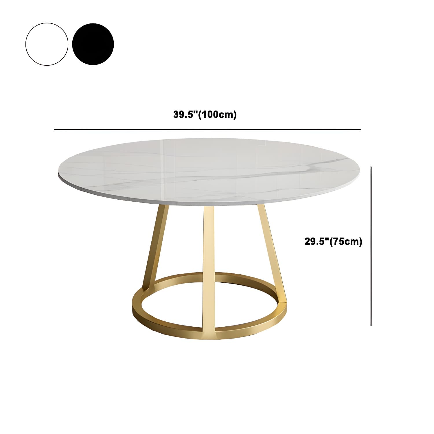 Contemporary Round Table Set 1/2/5/7 Pieces Dining Set for Kitchen - image 11