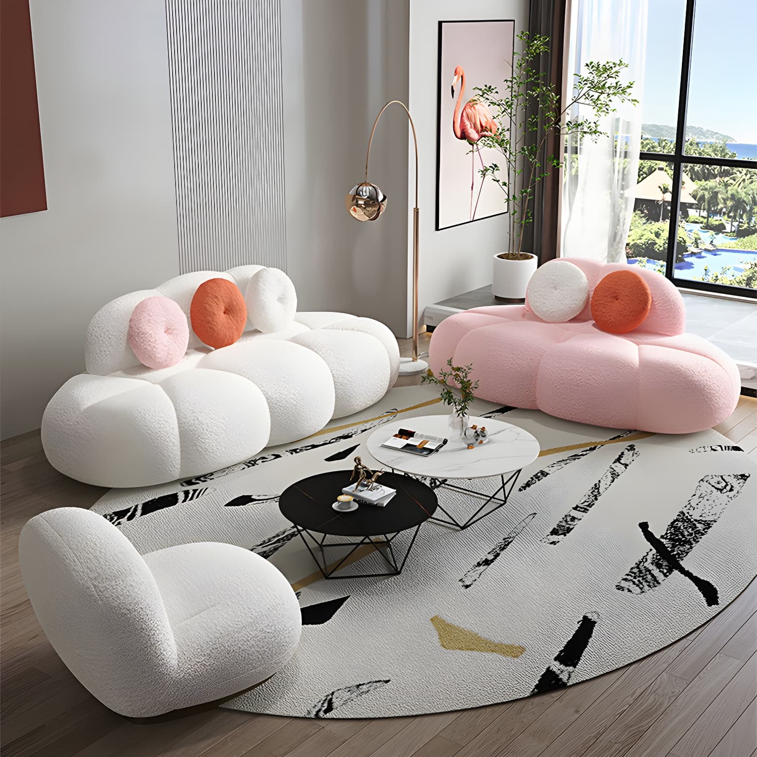 Contemporary Stationary Living Room Armless Standard Cushions Sofa - image 25