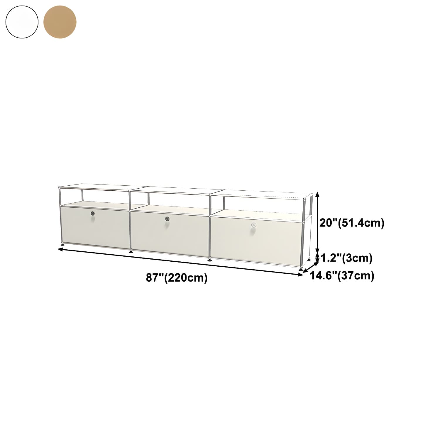 Modern Storage Sideboard Metal Sideboard with Drawer for Home - image 19