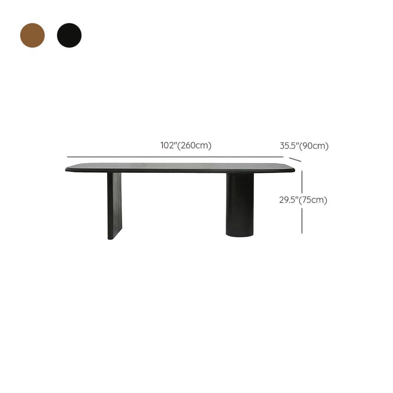 Rectangular Pine Scandinavian Dining Table with Double Pedestal Base - image 16