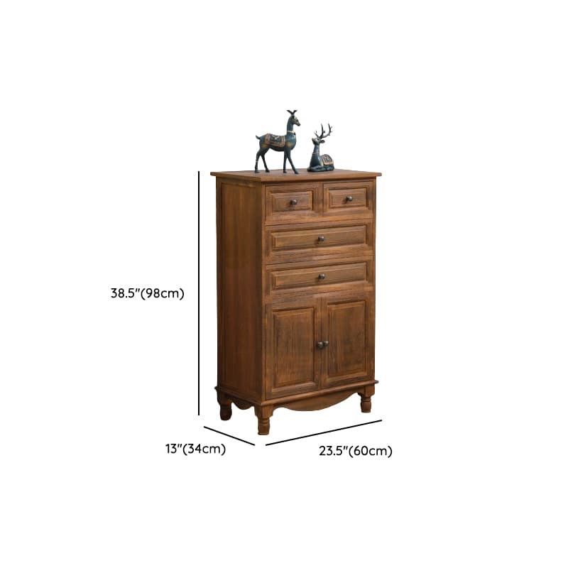 Traditional Wood Server in Espresso with 3 Drawers/4 Drawers/6 Drawers, Cabinet & One Internal Shelf/2 Shelves Included/Not Included - image 12