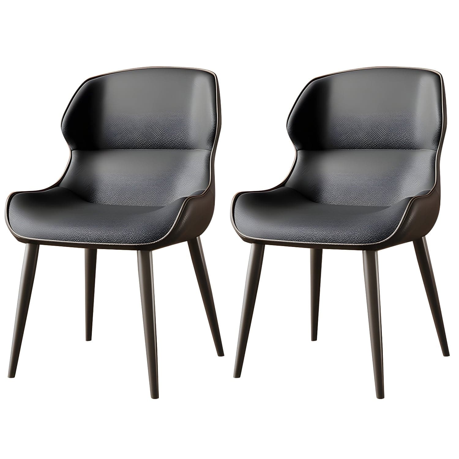 Brasserie Contemporary Faux Leather Dining Chair Parsons Chair in Matte Finish - image 7