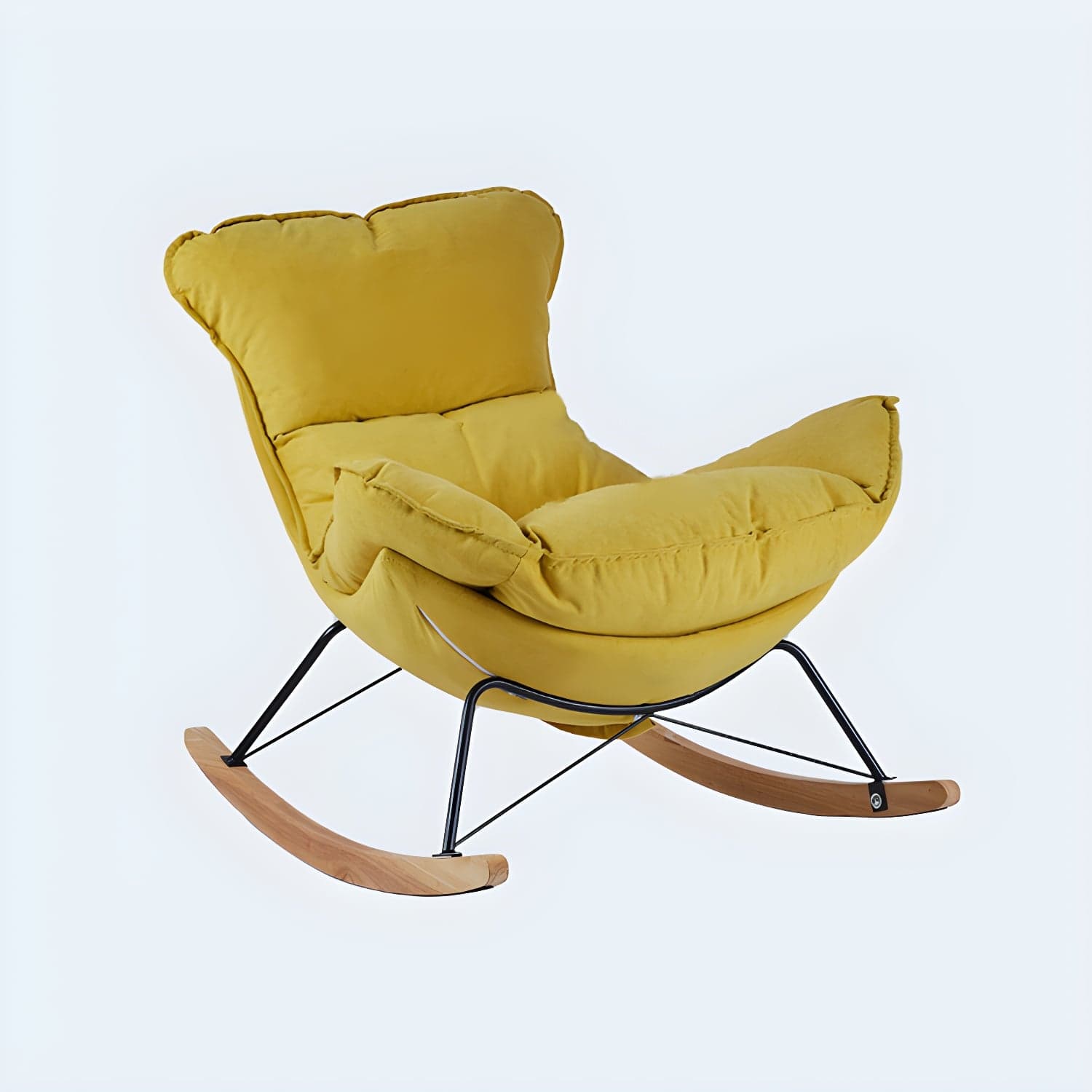 Modern Leather Rocking Chair Removable Cushions Rocker Chair for Drawing Room - image 10