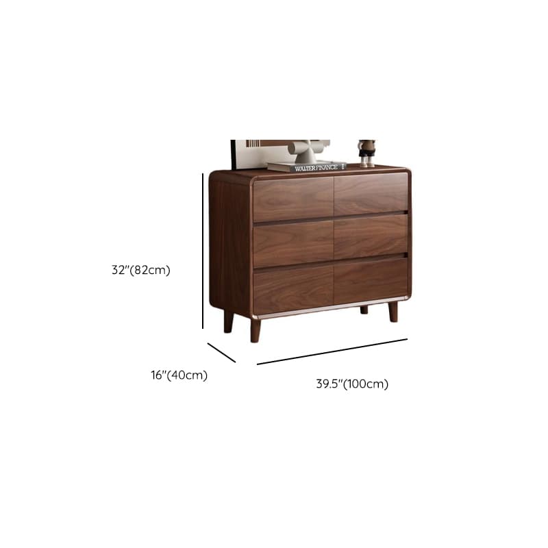 Cocoa Simplistic Natural Wood Double Dresser with 6/9/5 Drawers in Horizontal/Vertical Orientation - image 11