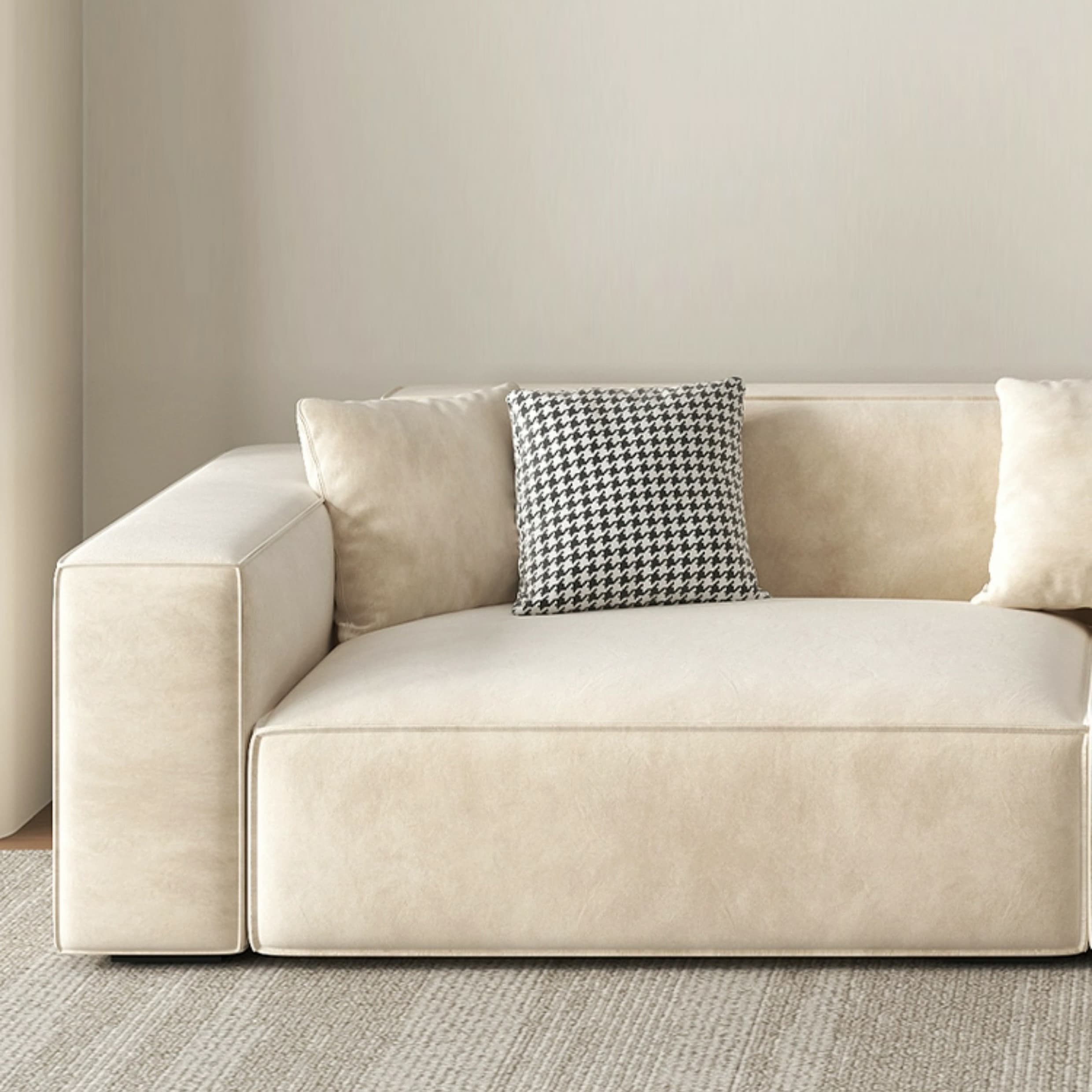 Elegant Sectional with Synthetic Upholstery in Moderate-Gray Tone and Built-in Charging Ports - image 7