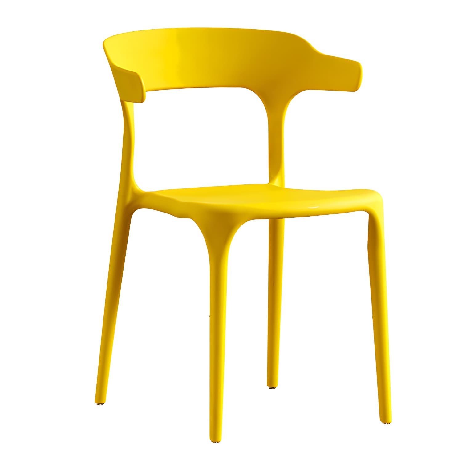 Home Modern Side Chair Stackable Open Back Plastic Dining Room Chair Set - image 14