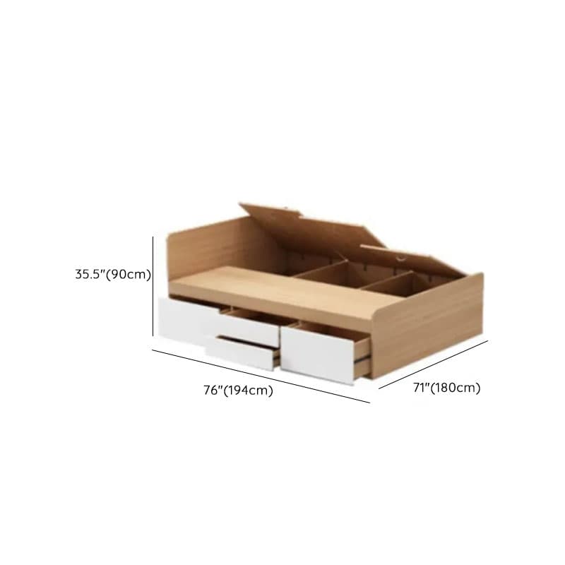 Natural Color Solid Color Storage Included with 4 Storage Boxes for Bedroom - image 12