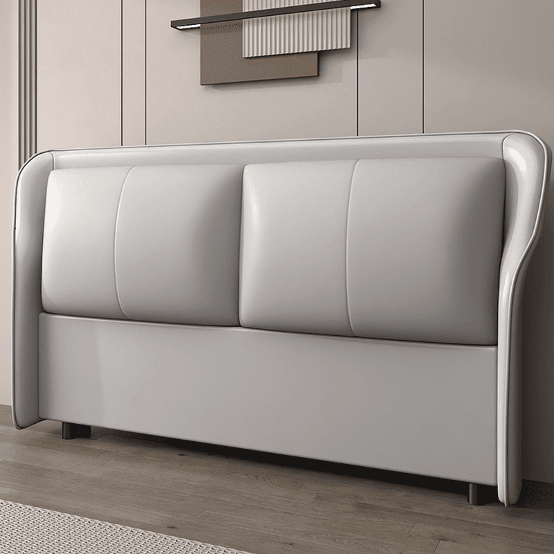 Trendy Wingback Headboard in Natural Wood with No Distressing, Rectangle Shape for Full/Queen Bed, Featuring Sponge Upholstery and Standard Height - image 6