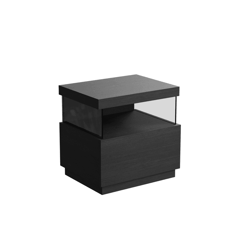 Organic Modern Nightstand With Drawer Organization with 1 Drawer and Real Wood Countertop