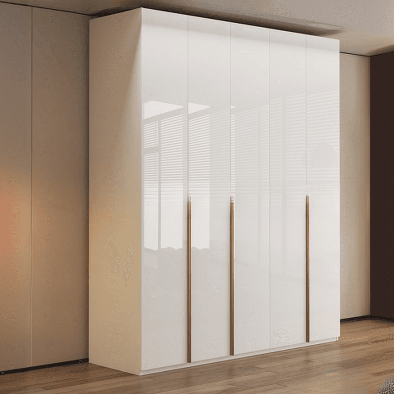 Chalk Minimalist Laminate Cabinet Armoire with Soft Close Drawer, Soft Close Door, Interior Shelves, and Clothing Rod - image 3