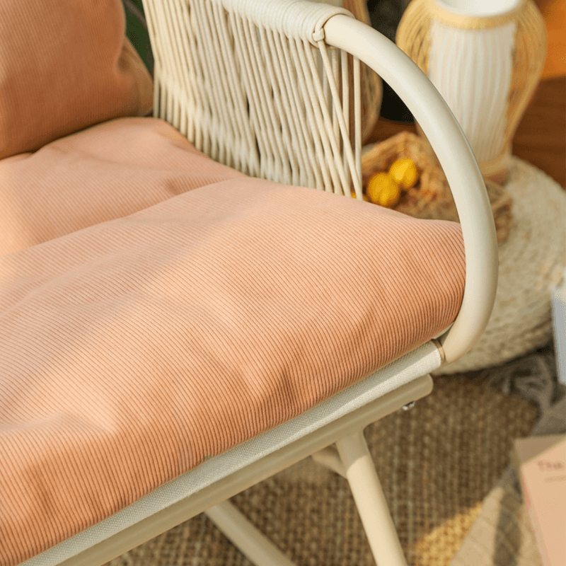 Art Deco Alloy Rocking Chair with Upholstered Track Arm - image 10
