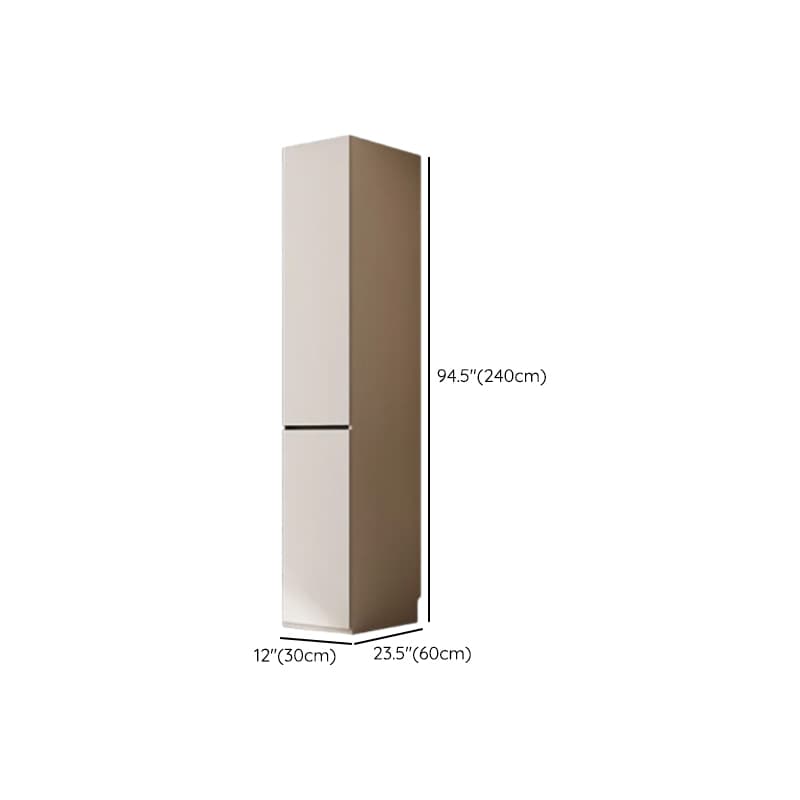 White Minimalist Laminate Independent Wardrobe Closet with Soft Close Drawer, Soft Close Door, and Interior Shelves - image 27