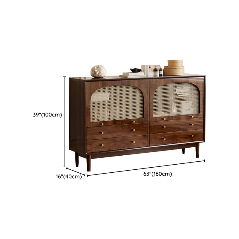 Independent Composite Wood Utility Storage Cabinet with Cabinet, Glass Door, Flexible Shelf, and Cabinet Knobs in Cocoa - image 22