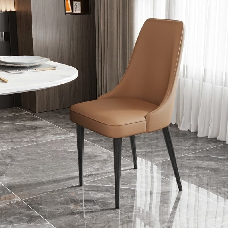 Faux Leather Upholstered Side Chair with Metal Legs for Kitchen & Dining - image 3
