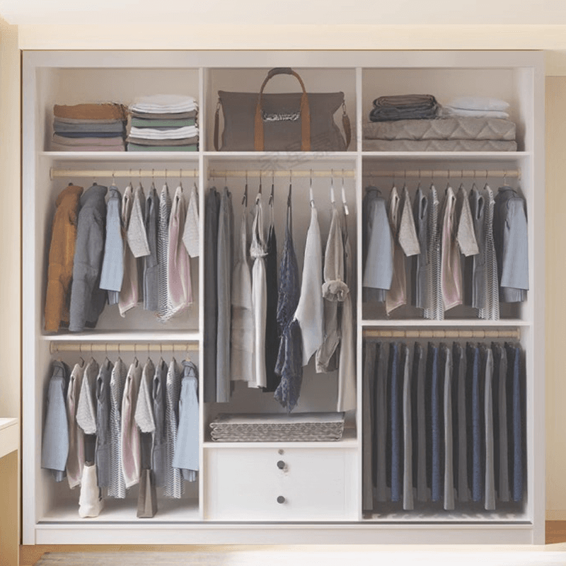 White Modish Manufactured Wood Independent Armoire Cabinet with Soft Close Drawer, Soft Close Door, and Interior Shelves - image 3