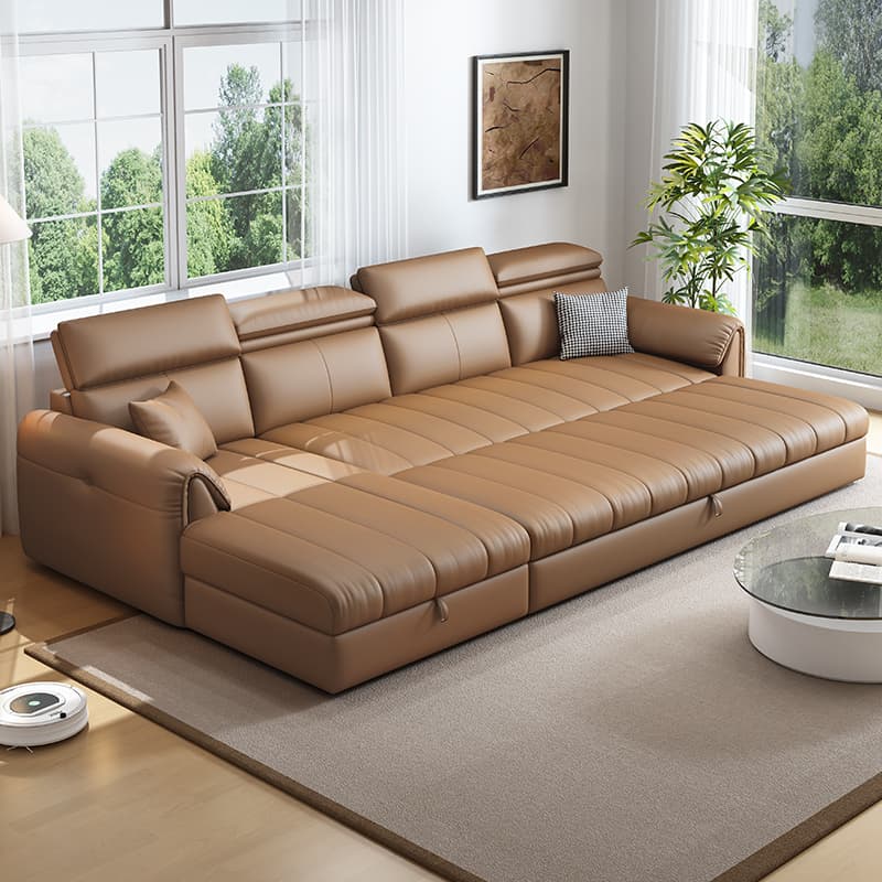 Coffee L-Shape/Straight Right Hand Facing/Horizontal Sofa Chaise/Convertible Sofa with Under-seat-storage for Seats 5/Seats 2/for 6