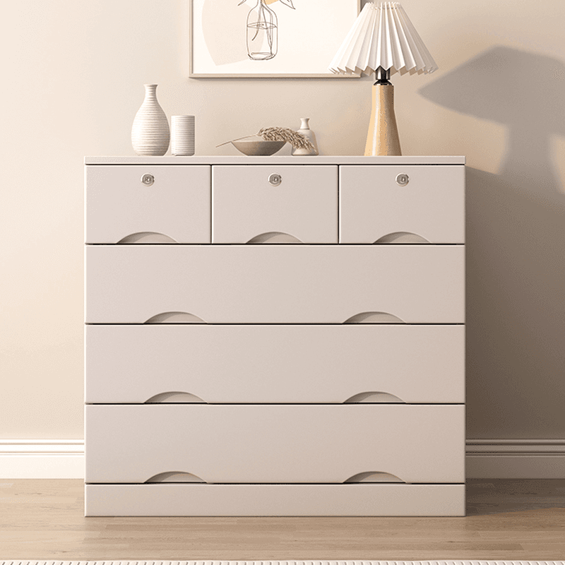 Light Gray Simple Cube Console Dresser for Parlor