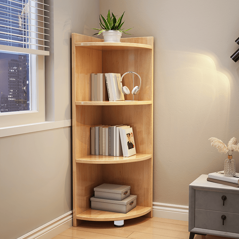 Casual Accent Chest Rubberwood White/Auburn/Gray Corner with 6 Exterior Shelves/4 Exterior Shelves/5 Exterior Shelves