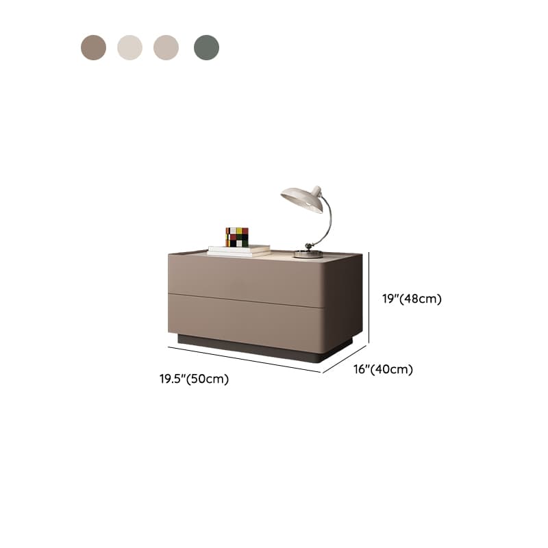 Casual Sintered Stone Countertop Drawer Storage Nightstand with 2 Drawers - image 17
