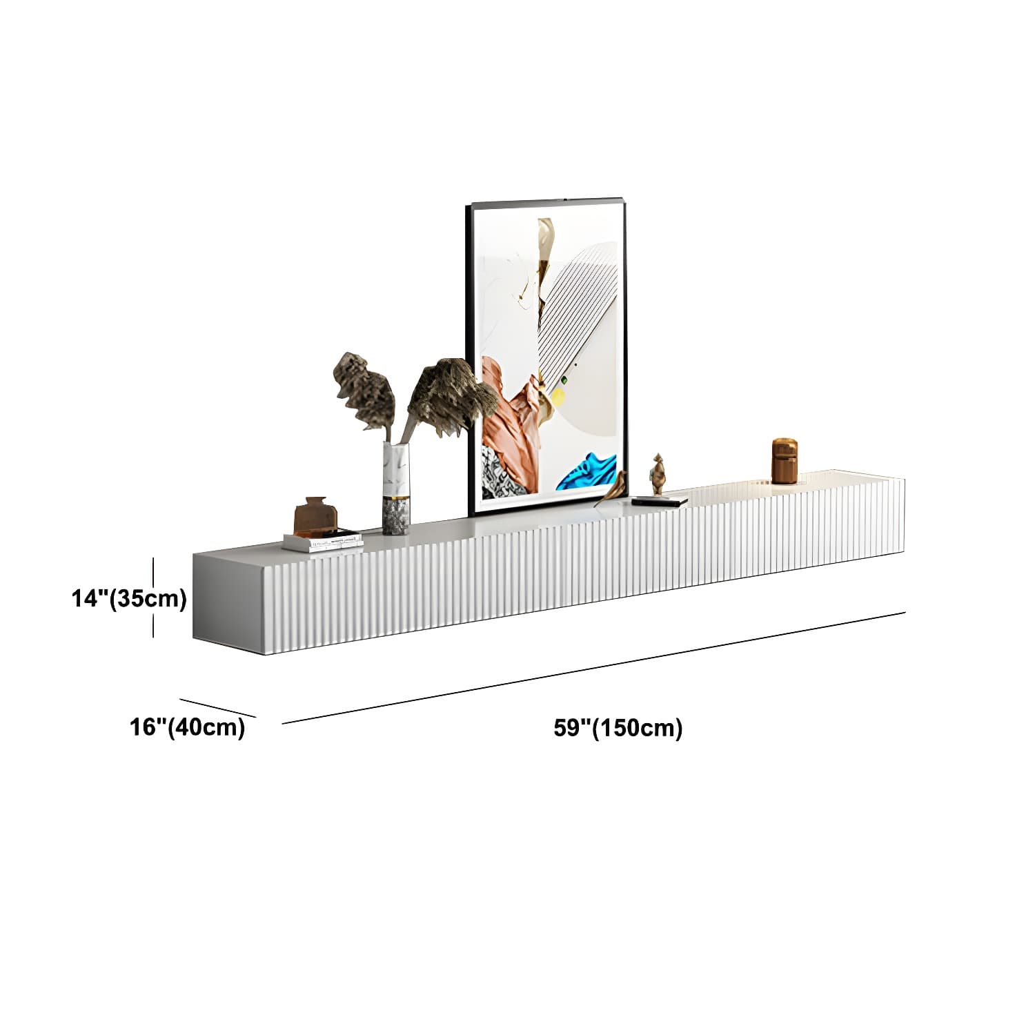 Contemporary TV Stand Console Wood TV Media Stand with Drawers - image 16