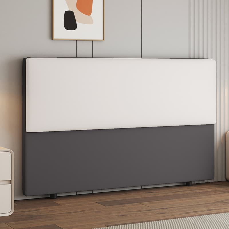 Modern Simple Style Panel Headboard in Wood with No Distressing, Rectangle Shape for King/Queen/Full Bed, Featuring Sponge Upholstery and Standard Height