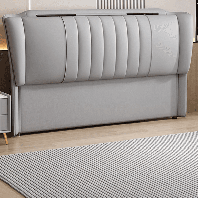 Modern Simple Style Sleigh Headboard in Natural Wood with No Distressing, Rectangle Shape for California King/King/Queen Bed, Featuring Sponge Upholstery and Standard Height - image 7