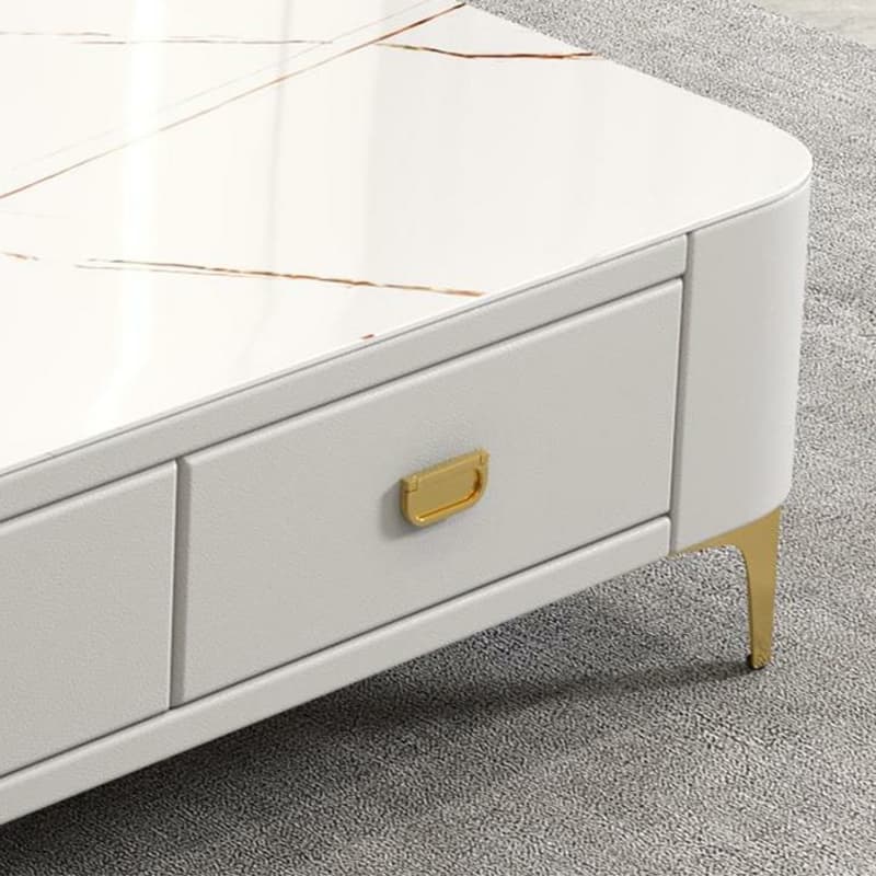 Modern Oblong Stone Coffee Table with Water and Scratch Resistant - image 17