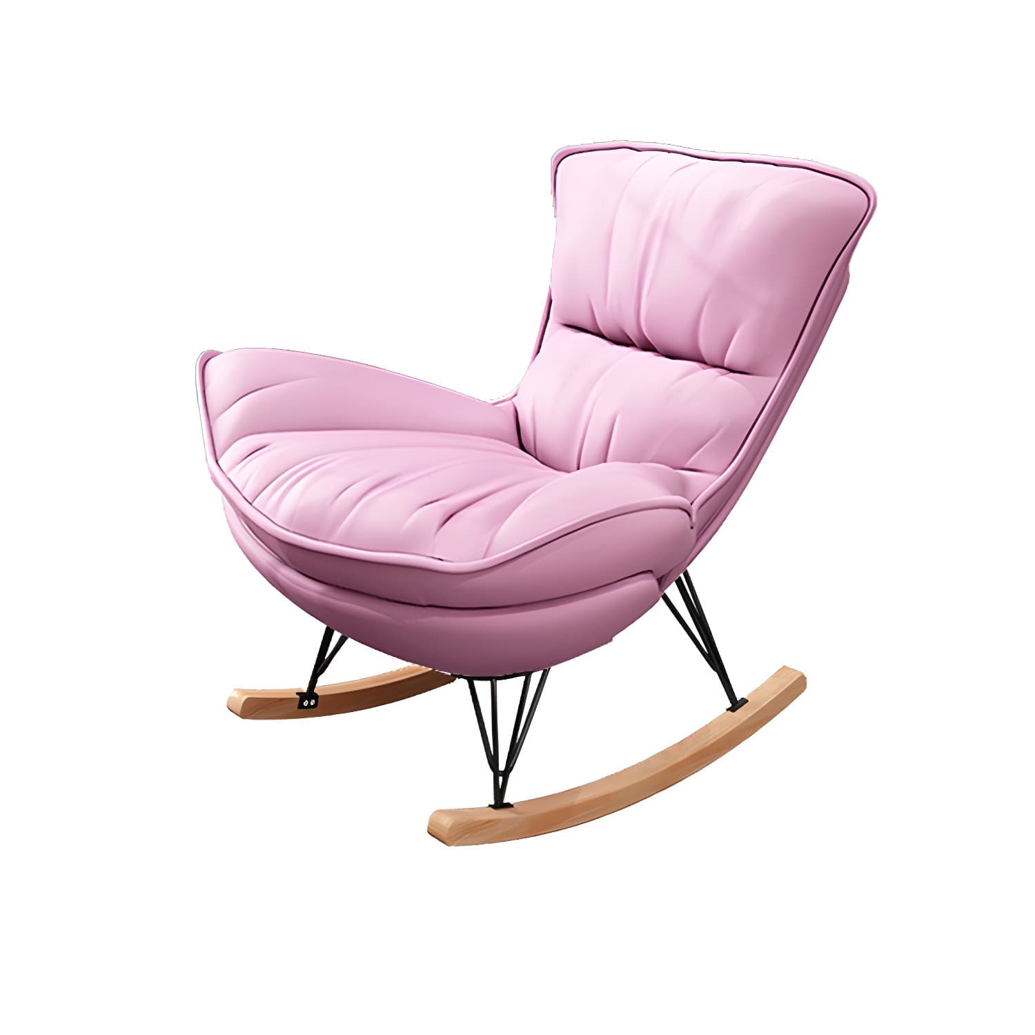 31" Wide Upholstered Rocking Accent Chair with Light Legs for Living Room - image 7