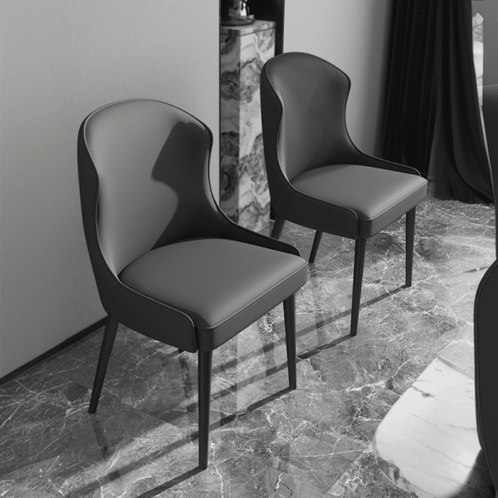 Simple/Glamorous Side Chair with Imperforate Back, Polyurethane Upholstery, Alloy Legs, Outlined Frame, and Steady Stability - image 8
