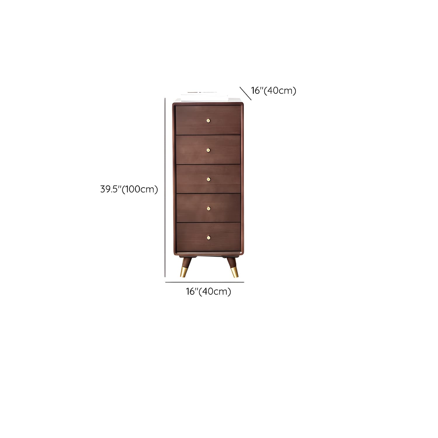 Solid Wood Accent Chest Mid Century Drawers Included Cabinet - image 18