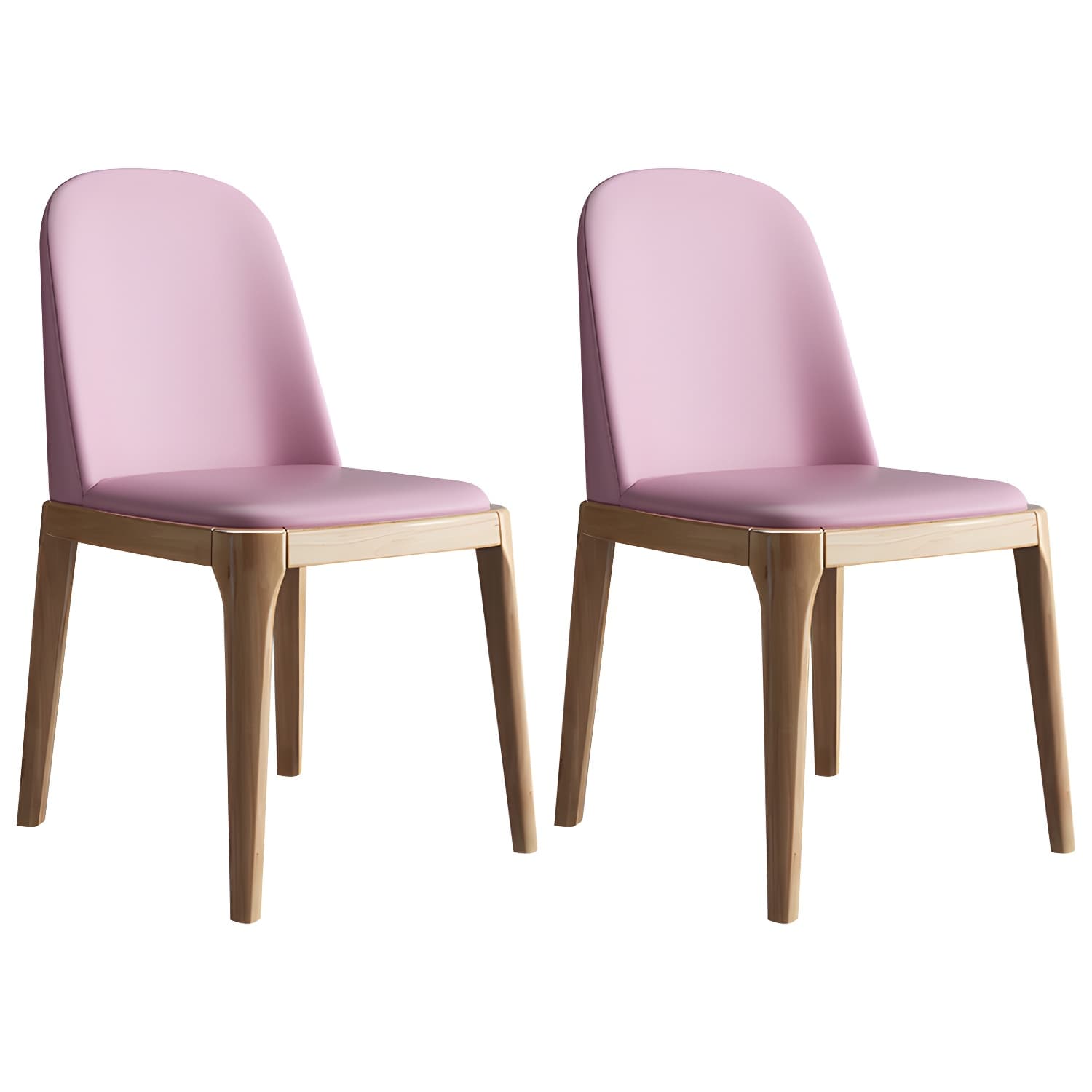 Scandinavian Home Side Chair Solid Back Wood Upholstered Dining Room Chair - image 16