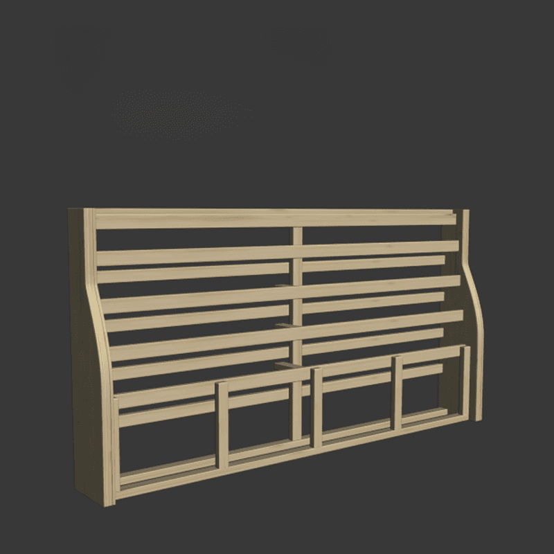Casual Free-standing Standard King(76"W x 80"L)/Queen(60"W x 80"L)/Full(54"W x 75"L) Panel No Distressing With Legs in Wood and Sponge - image 10