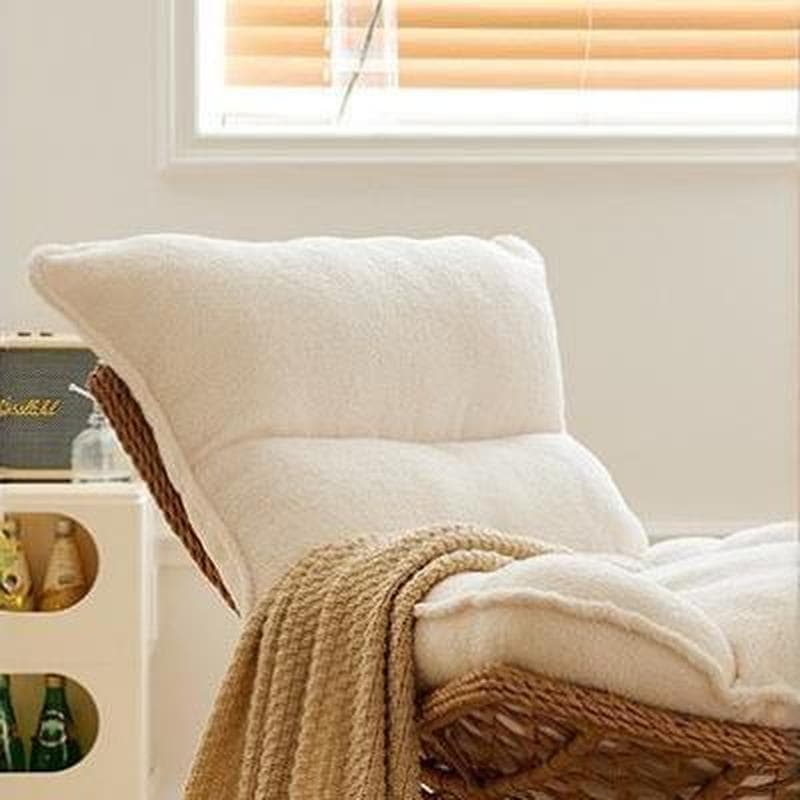 Traditional Armless Design Indoor Rocking Chair with rattan Frame and Nature Wood Legs - image 12