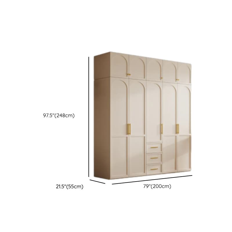 Simplistic White Detached Almirah with 3 Drawers, Interior Shelves, and Hinged Door - image 28