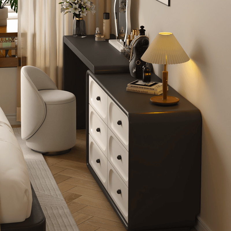 Midnight Black Scalable Makeup Vanity for Sleeping Room with Push-Pull Feature - image 3