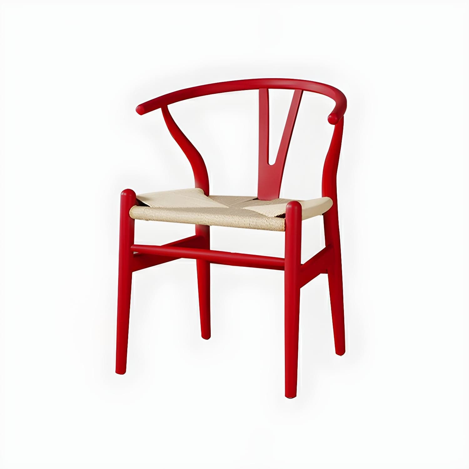 Scandinavian Wood Side Chair with Wishbone Back and Upholstered Seat for Kitchen & Dining - image 4