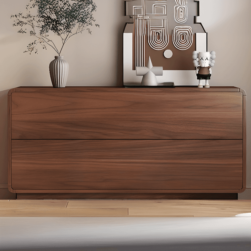 Cocoa Simplistic Natural Wood Double Dresser with 6/9/5 Drawers in Horizontal/Vertical Orientation