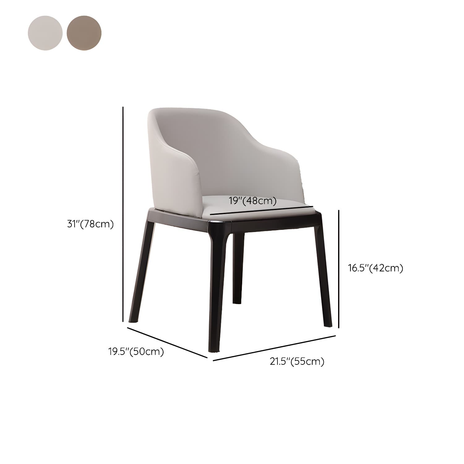 Modern Style Parsons Chairs Faux Leather Dining Chair for Dining Room - image 31