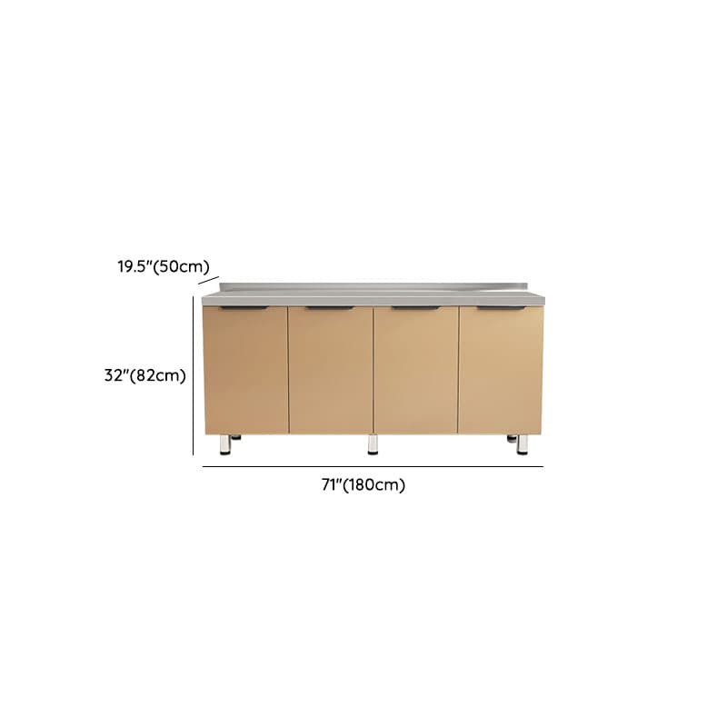 Cocoa Wide Microwave Storage Cabinet with Alloy Countertop - image 13