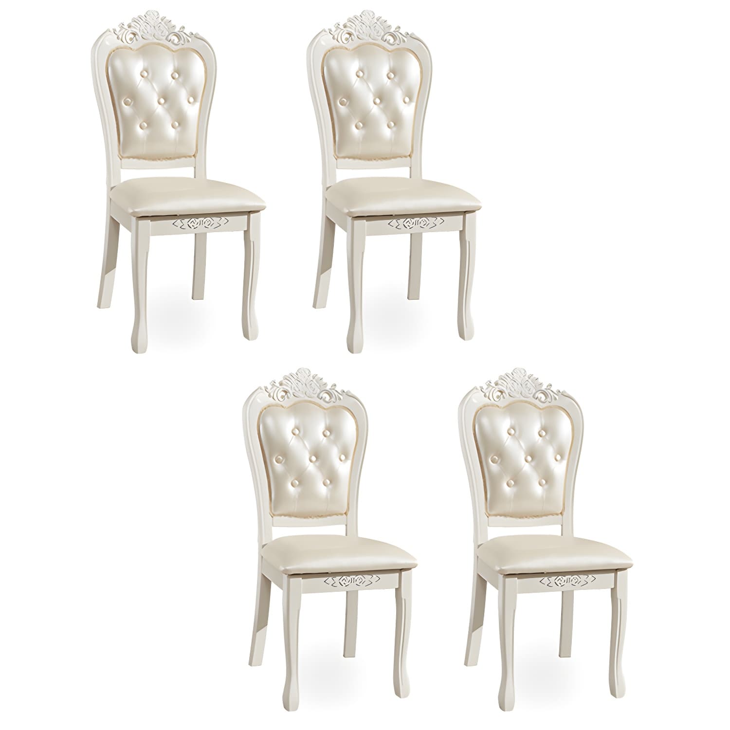 Victorian Style Wood Dining Set - Solid Wood Construction with Warranty - 5-Piece Set - image 4