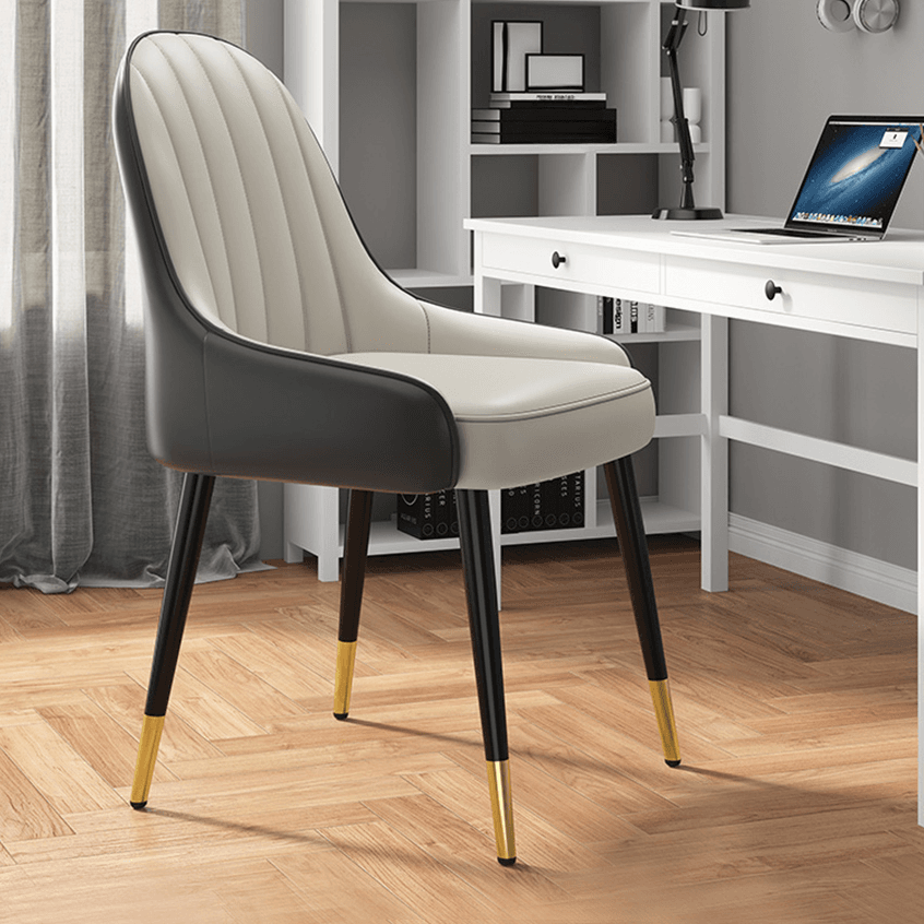 Secure Gilded Framed Armless Chair with Foot Pads for Dinette - image 18