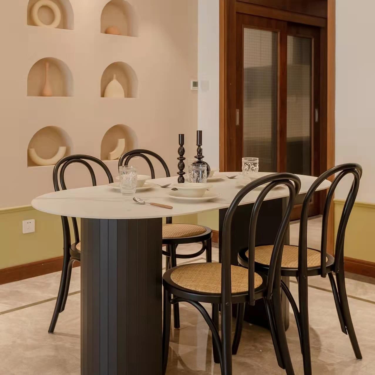 Scandinavian Wooden Side Chair with Standard Height and Armless Design - image 21