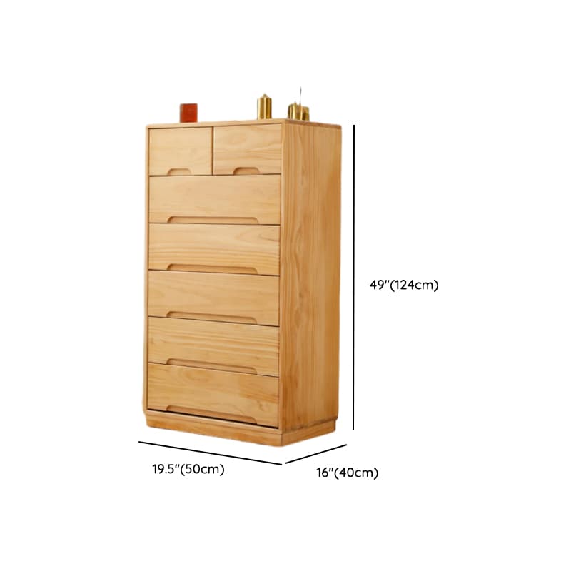 Modern Natural Wood Vertical Lingerie Chest with 6 Drawers/7 Drawers/5 Drawers - image 15