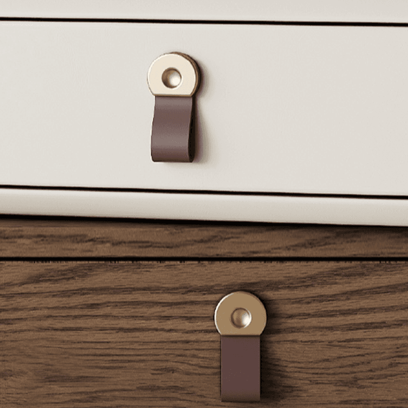 Organic Modern Nightstand With Drawer Organization Featuring 3 Drawers and Pleather Countertop - image 23