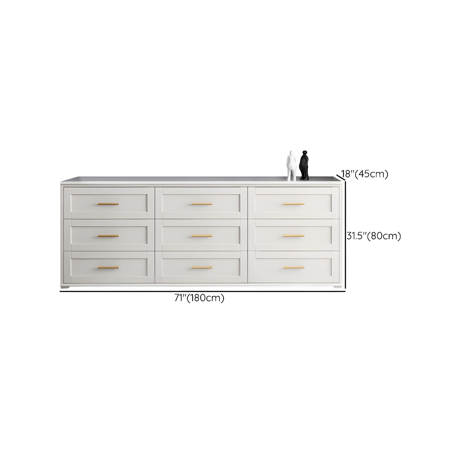 17.55-inch Width Solid Wood Storage Chest Classic Glam Storage Chest Dresser - image 25