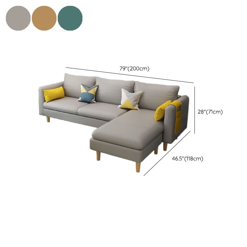 Modern Simple Style L-Shape Natural Wood Reversible Corner Sectional for Living Space - image 27