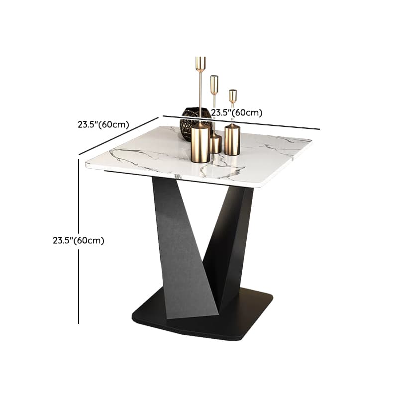 Contemporary Square Stone Coffee Table with Scratch Resistant - image 16