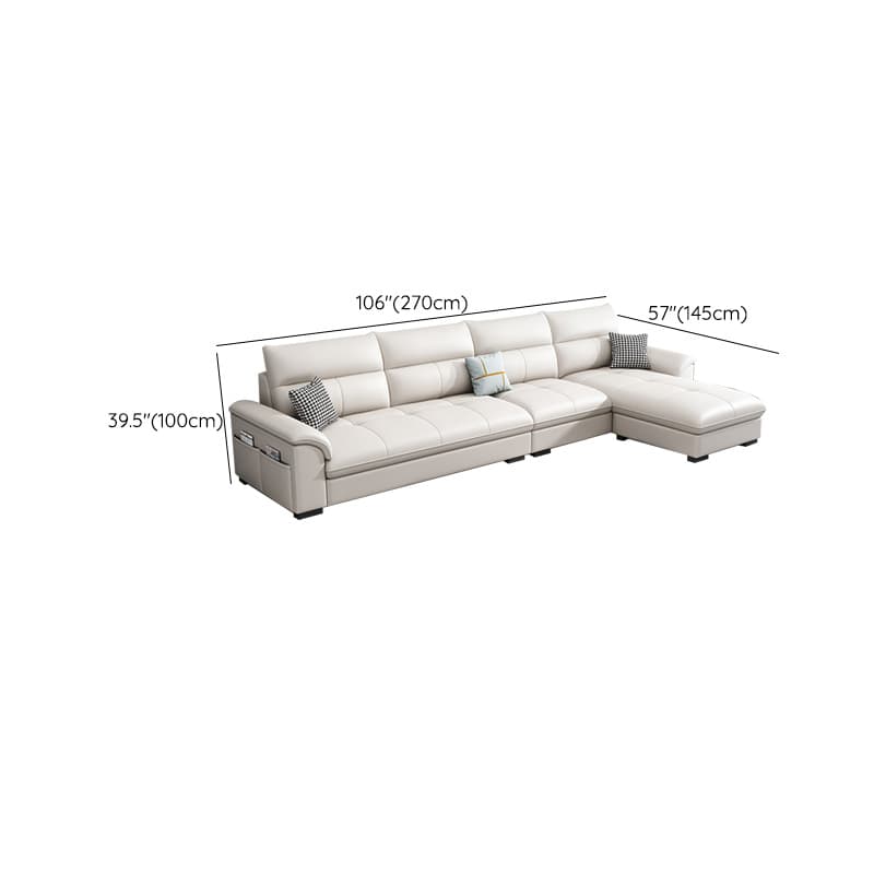 Modern Tech Cloth L-Shape Reversible Corner Sectional with Chaise in Black Pine Wood - image 25