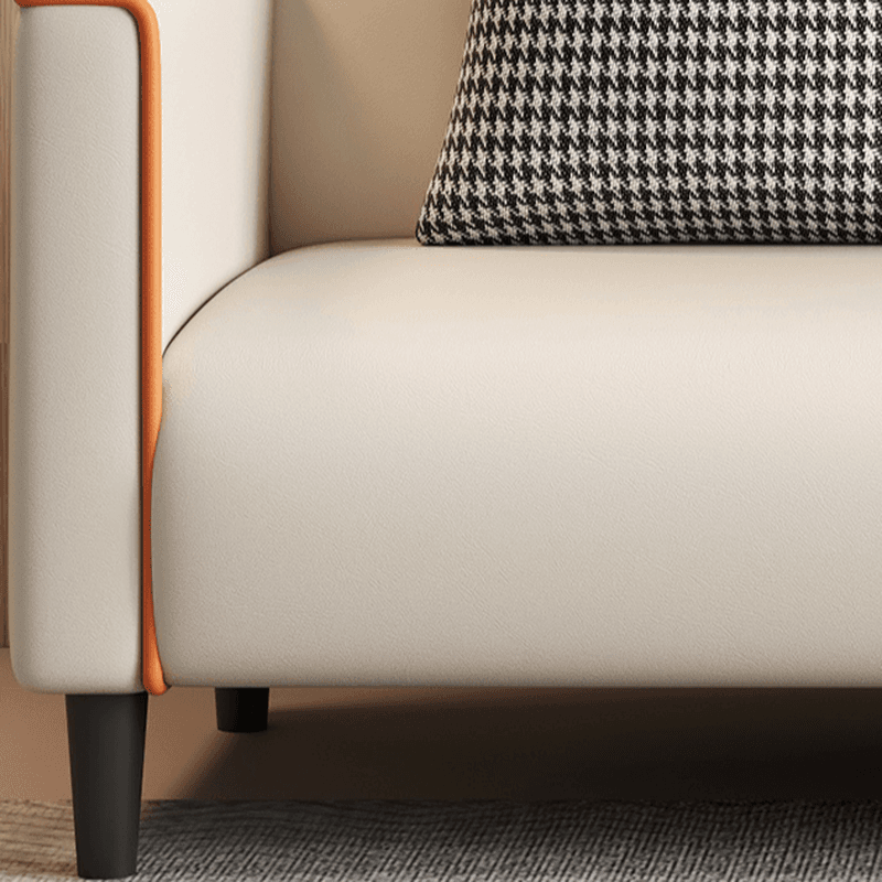 Trendy Solid Color Water Resistant Standard Sofa/Loveseat in Grey/Beige/Amber Color, Seats 3/2 People with 2 Pillows - image 16